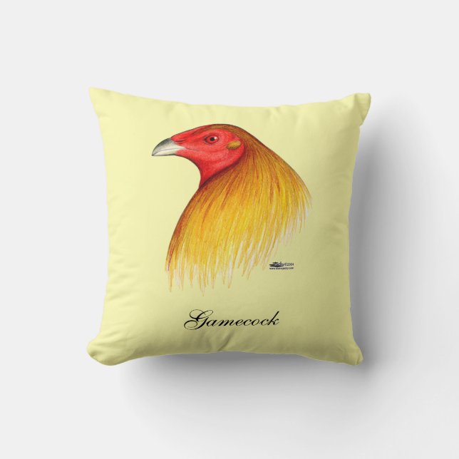 Coussin Coq de combat épointé (Recto)