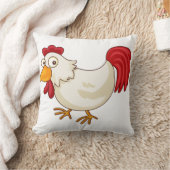 Coussin Coq de dessin animé poulet blanc (Couverture)