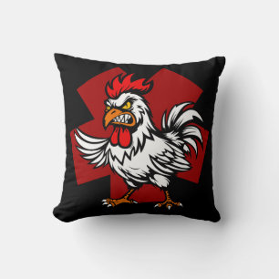 Coussin Coq en colère