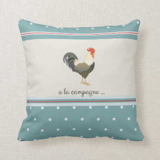Coussin Coq vintage de la ferme française