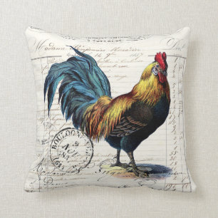 Coussin Coq Vintage de la ferme française