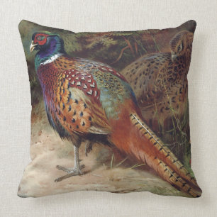 Coussin Coq vintage et faisan Hen