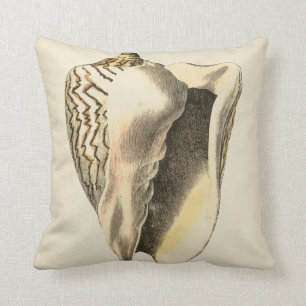 Coussin Coque vintage Sepia Conch
