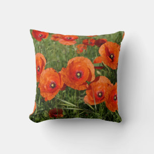 Coussin Coquelicots communs