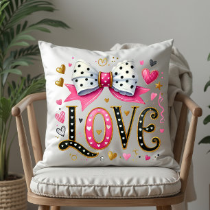 Coussin coquette amour du coeur