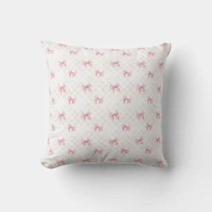 Coussin Coquette Arc-en-ciel Rose Vintage
