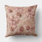 Coussin Coquette Lace & Pearls Pillow (Verso)