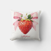 Coussin Coquette Rose Fraise (Recto)