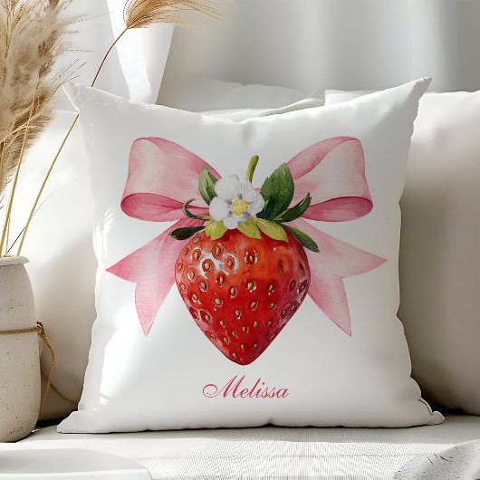 Coussin Coquette Rose Fraise