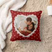 Coussin Coquette Rouge Cœur Découpe Saint-Valentin (Couverture)