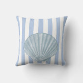 Coussin Coquillage bleu et rayures (Verso)