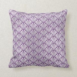 Coussin Coquillages argentés violets pourpres de gamme de