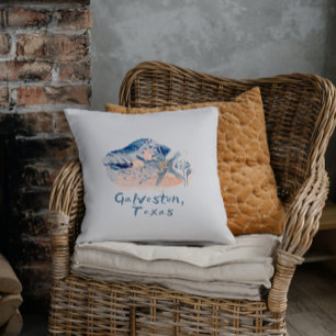 Coussin Coquillages de Galveston Texas