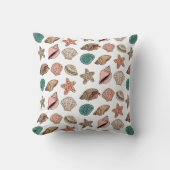 Coussin Coquillages et Hermite Crab Cute Beach (Recto)
