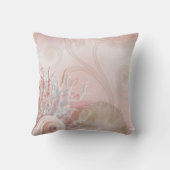Coussin Coquillages et rose de corail du décor | de plage (Verso)