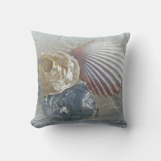 Coussin Coquillages et vagues (Recto)