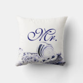Coussin Coquillages M. et Mme Pillow Set de bleu marine de (Verso)