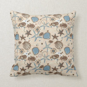 Coussin Coquillages sur le sable