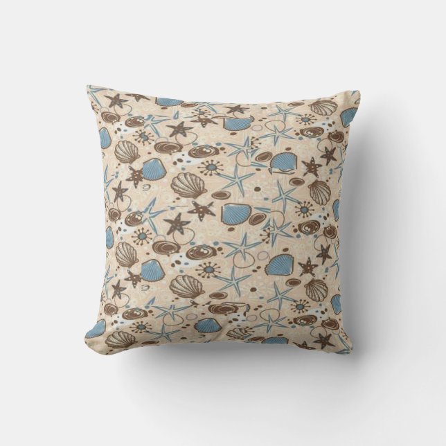 Coussin Coquillages Sur Sable (Recto)