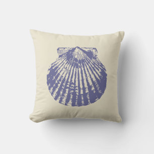 Coussin Coquille de paille bleue