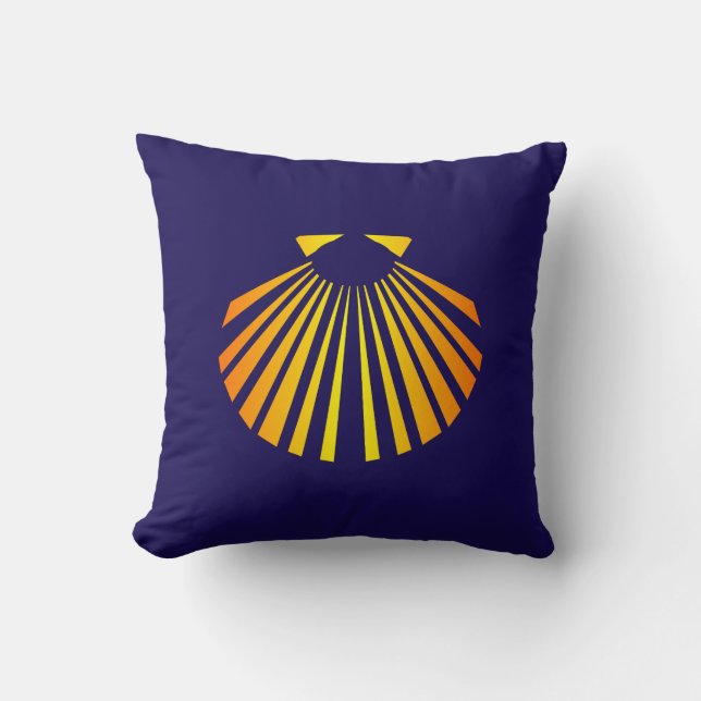 Coussin Coquille Saint-Jacques chemin de Saint-Jacques (Recto)