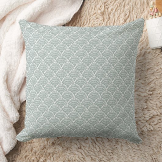 Coussin Coquille Saint-Jacques de Bayside en vert mousse (Couverture)