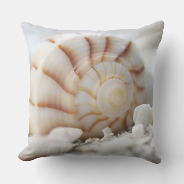 Coussin Coquilles dans l'oreiller à lancer de sable (Recto)