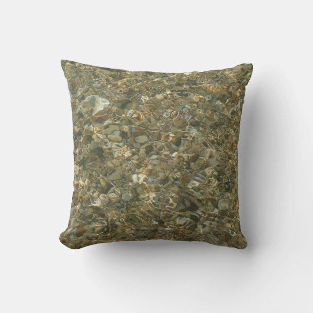 Coussin Coquilles sous l'eau ondoyante (Recto)