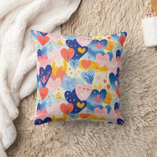 Coussin Corações Coloridos (Couverture)