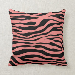 Coussin Corail clair Zebra Stripes Poster de animal
