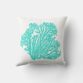 Coussin Corail côtier de turquoise (Verso)