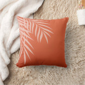 Coussin Corail de la silhouette | de palmier de plage (Couverture)