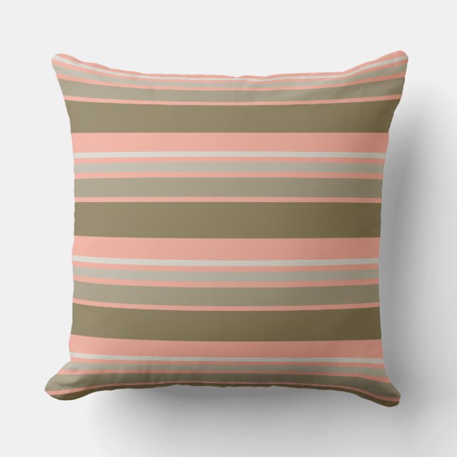 Coussin Corail et bande dorée (Recto)