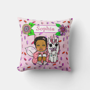 Coussin Corail mignon Fée et Fleurs Bonbons Sprinkings