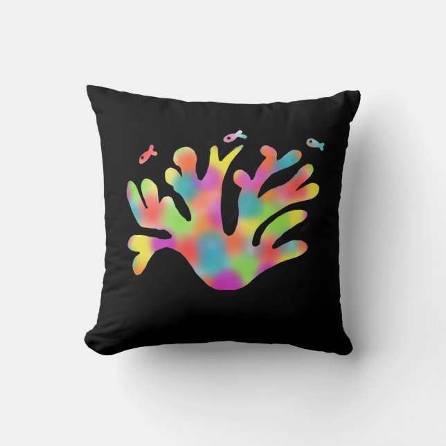 Coussin Corail néon  (Recto)