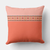 Coussin Corail orange et Patio rose (Verso)