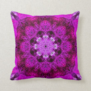 Coussin Corail rose chaud vibrant