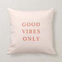 Corail rose pâle Good Vibes uniquement typographiq