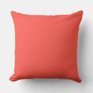 Coussin Corail rouge solide