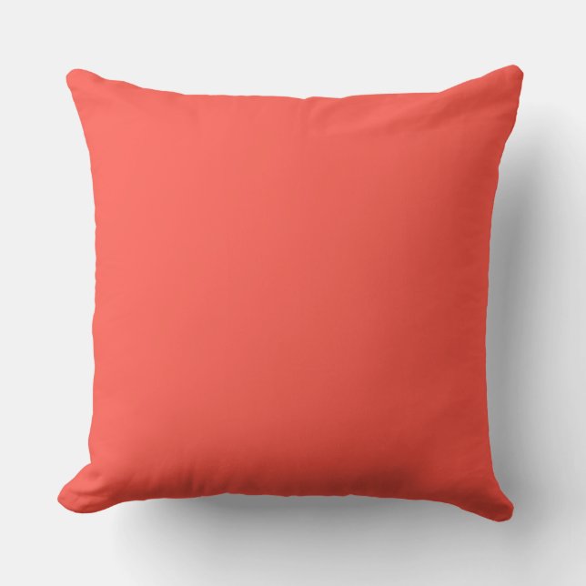 Coussin Corail rouge solide (Recto)