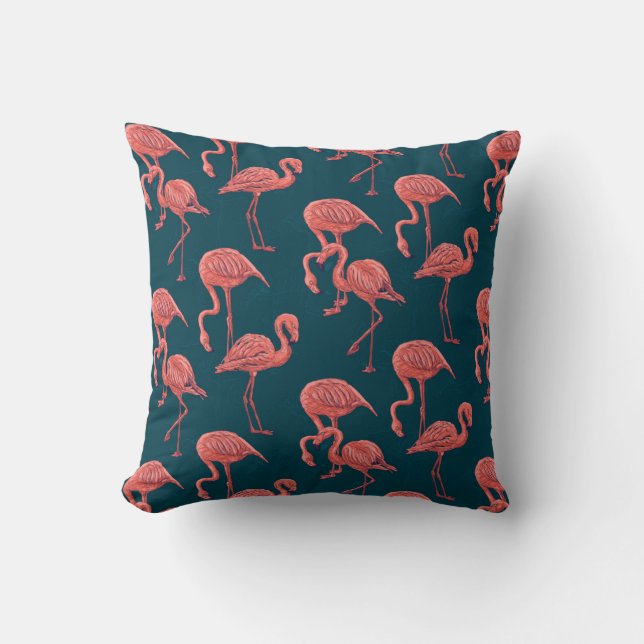 Coussin Corail vivant modèle flamingo (Recto)