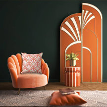 Coral Fizz et éventails blancs