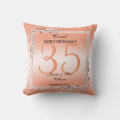 Coussin  Coral Gem & Parties scintillant 35e anniversaire  (Recto)