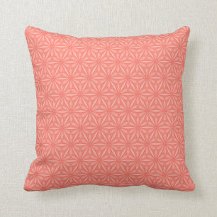 Coussin Coral Orange Fleur géométrique Motif Jeu d'oreil