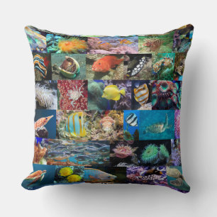Coussin Coral Reef Marine Life : Poissons et animaux