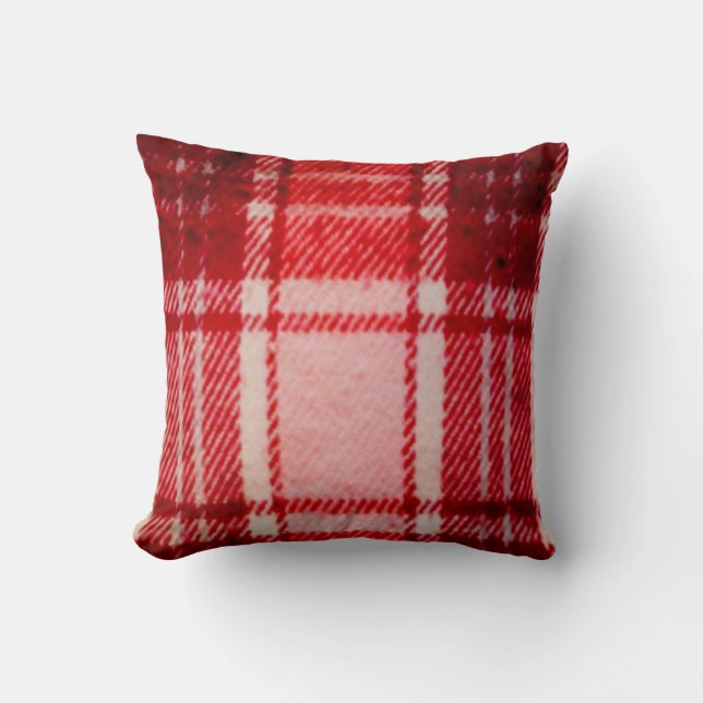 Coussin Coral rouge des années 70 (Recto)