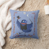 Coussin Corbeau de Halloween Corbeau Lune Bleue (Couverture)