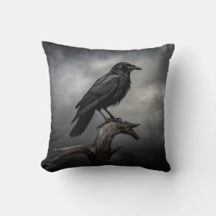 Coussin Corbeau d'Halloween