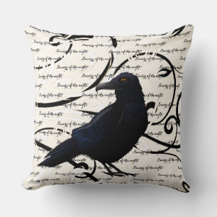 Coussin Corbeau d'oreiller d'Halloween