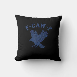 Coussin Corbeau drôle F-Caw-F